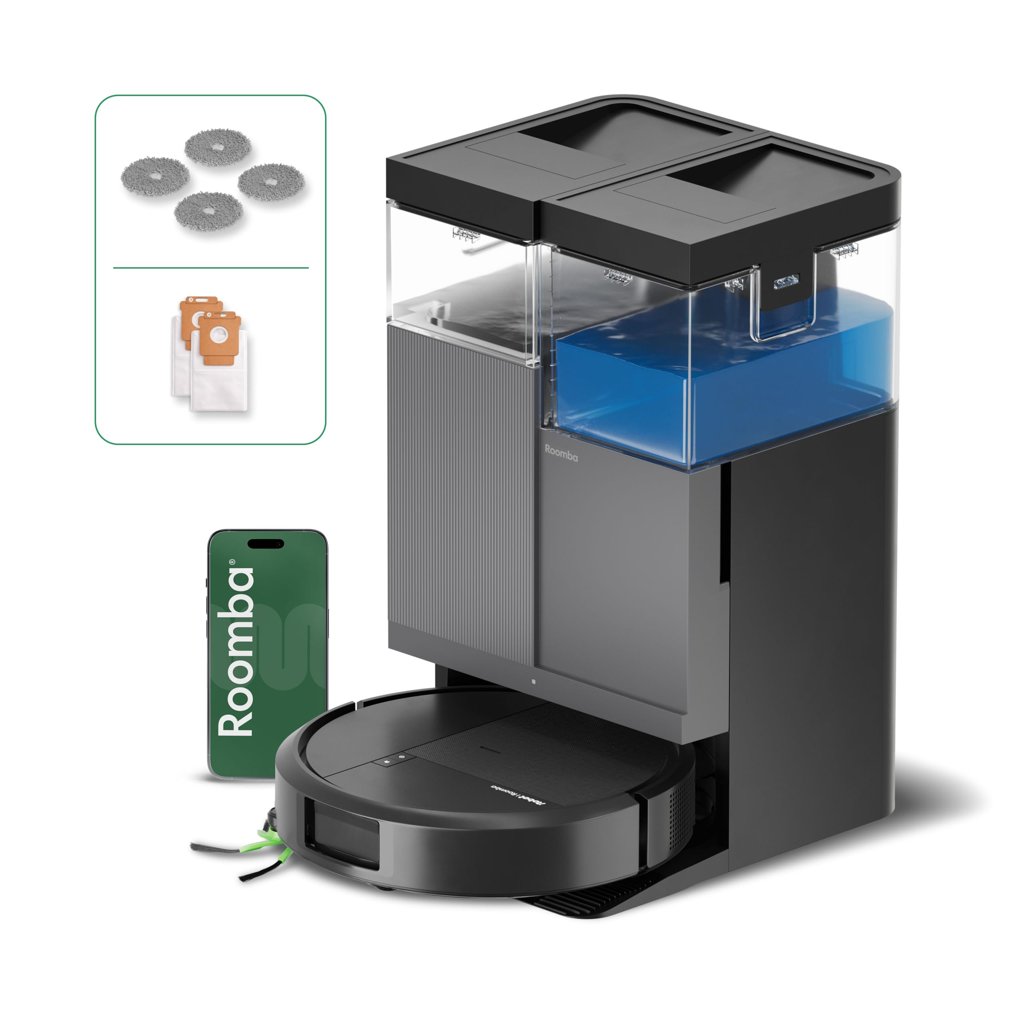 Robot aspirador y friegasuelos iRobot Roomba Plus 415 con base autolavable