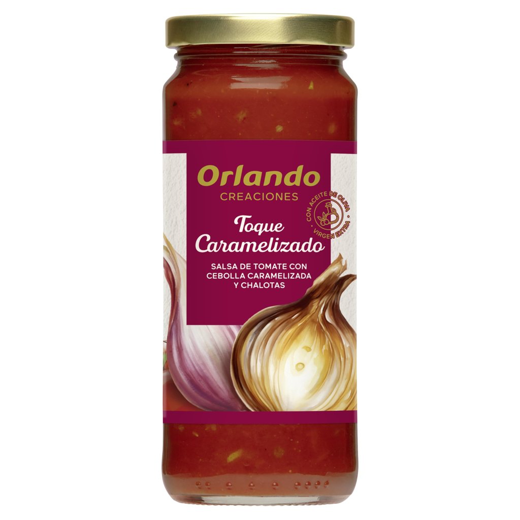 ORLANDO Tomate Frito Creaciones con Cebolla Caramelizada y Chalotas Frasco 340g (1'62€ con más suscripciones a