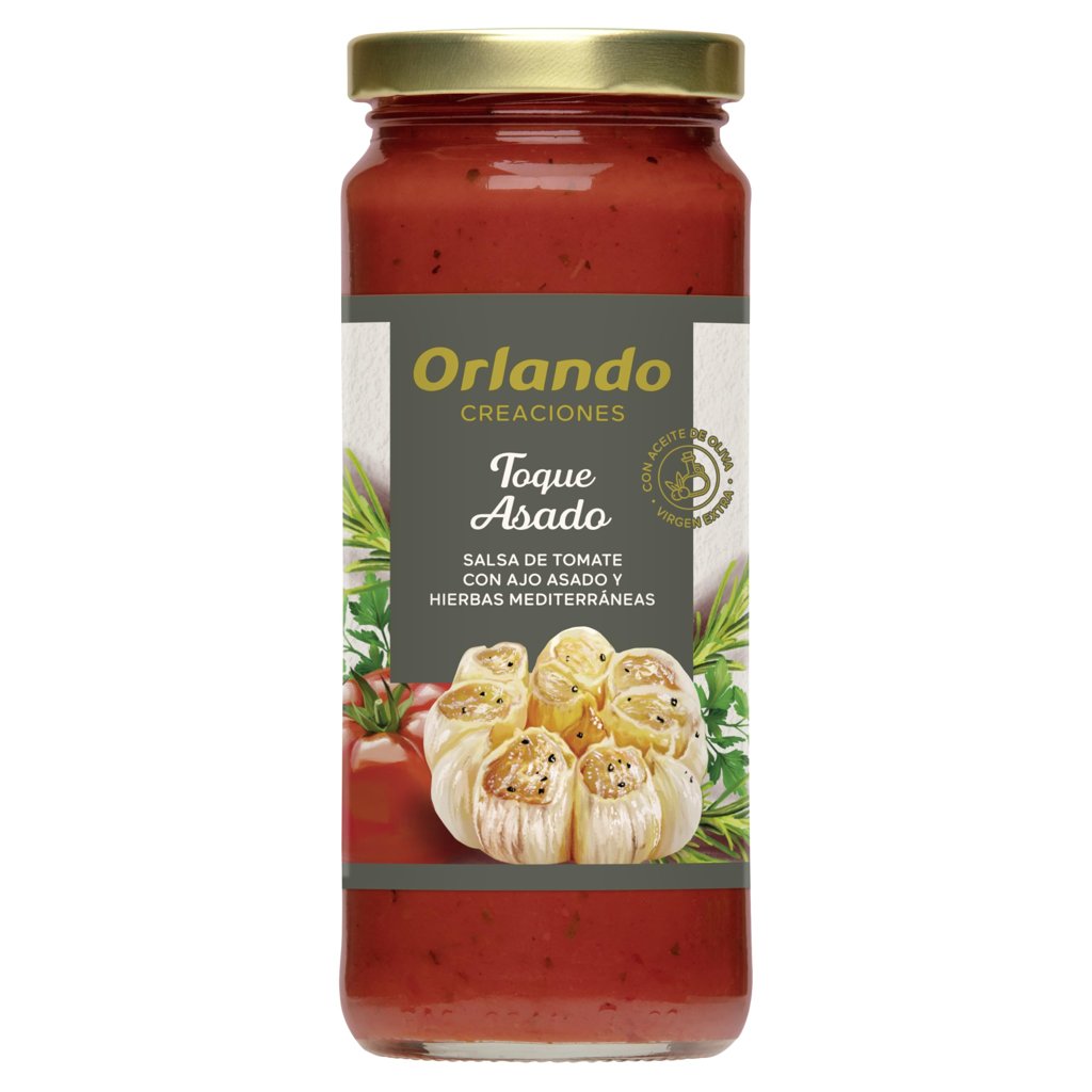 Tomate frito ORLANDO con ajo asado y hierbas mediterráneas – 340 g