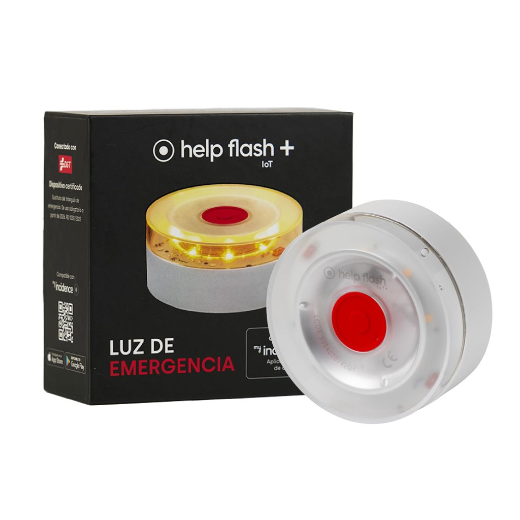 Baliza V16 con luz de emergencia y SIM incluida