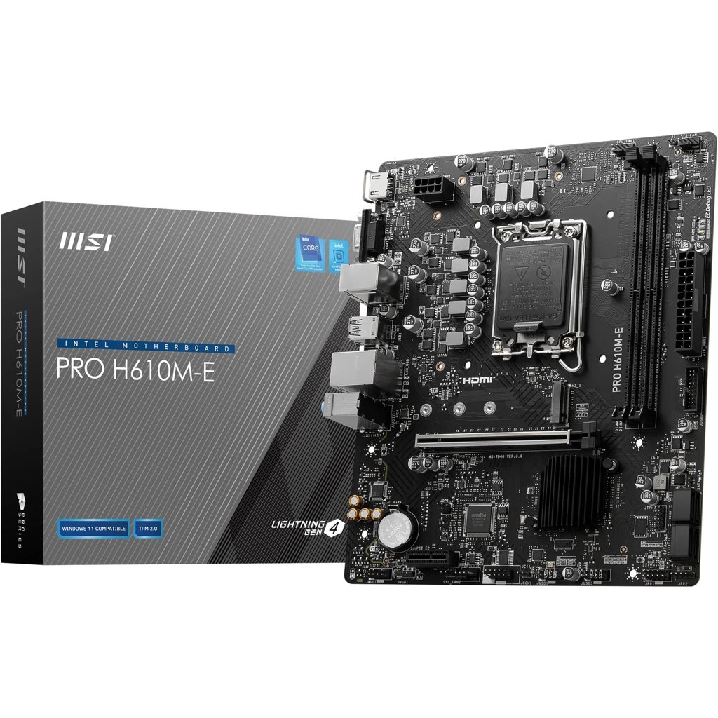 Placa base MSI PRO H610M-E para Intel 12ª/13ª gen a precio mínimo