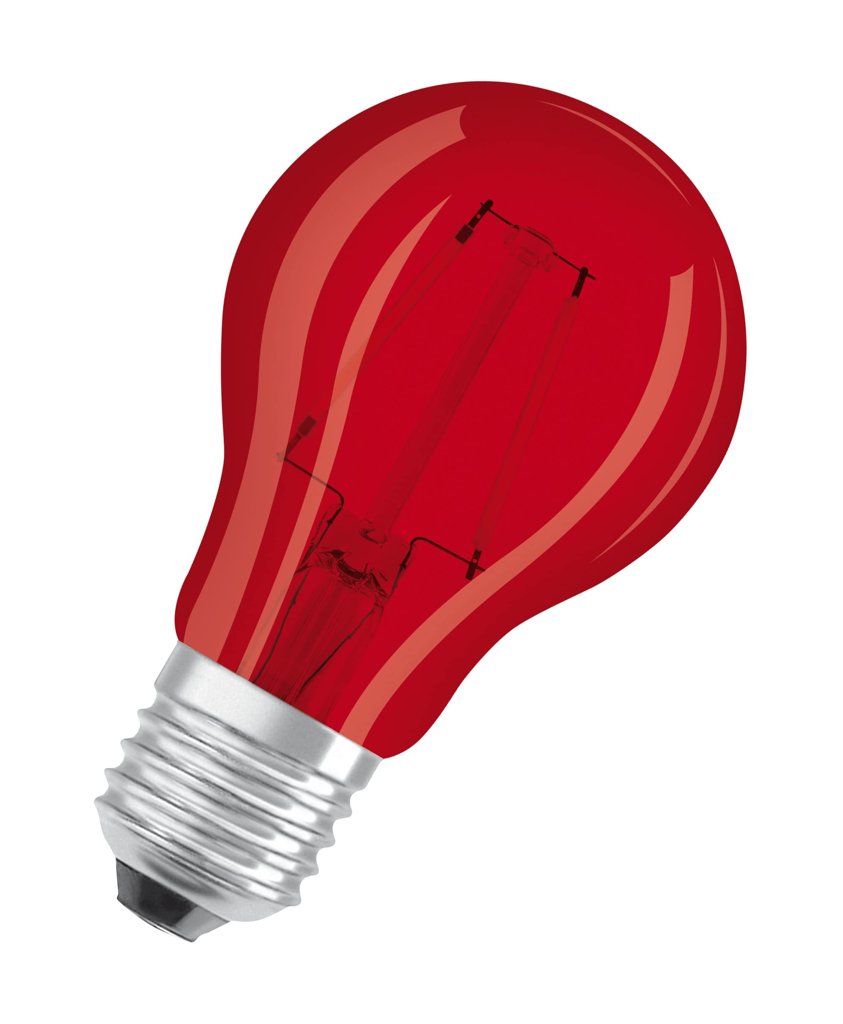 Pack de 6 bombillas decorativas rojas E27 con luz cálida