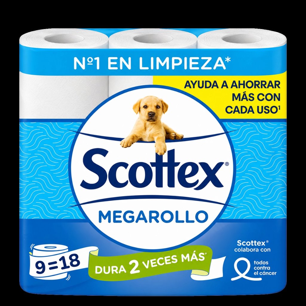 Ahorra 38% en papel higiénico de doble capa – 9 rollos