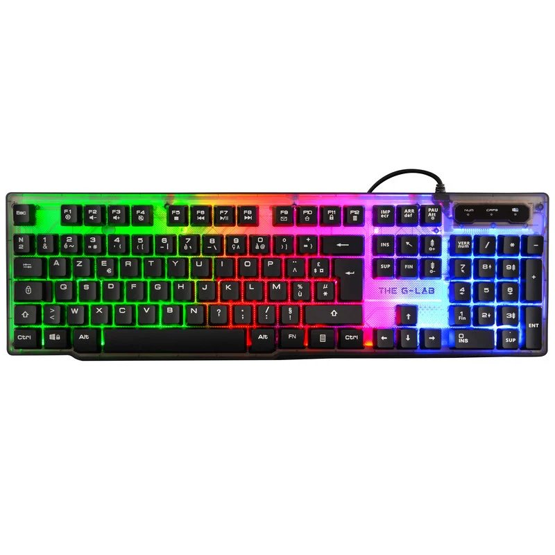 Teclado RGB Keyz Neon de G‑Lab: iluminación personalizable y respuesta rápida