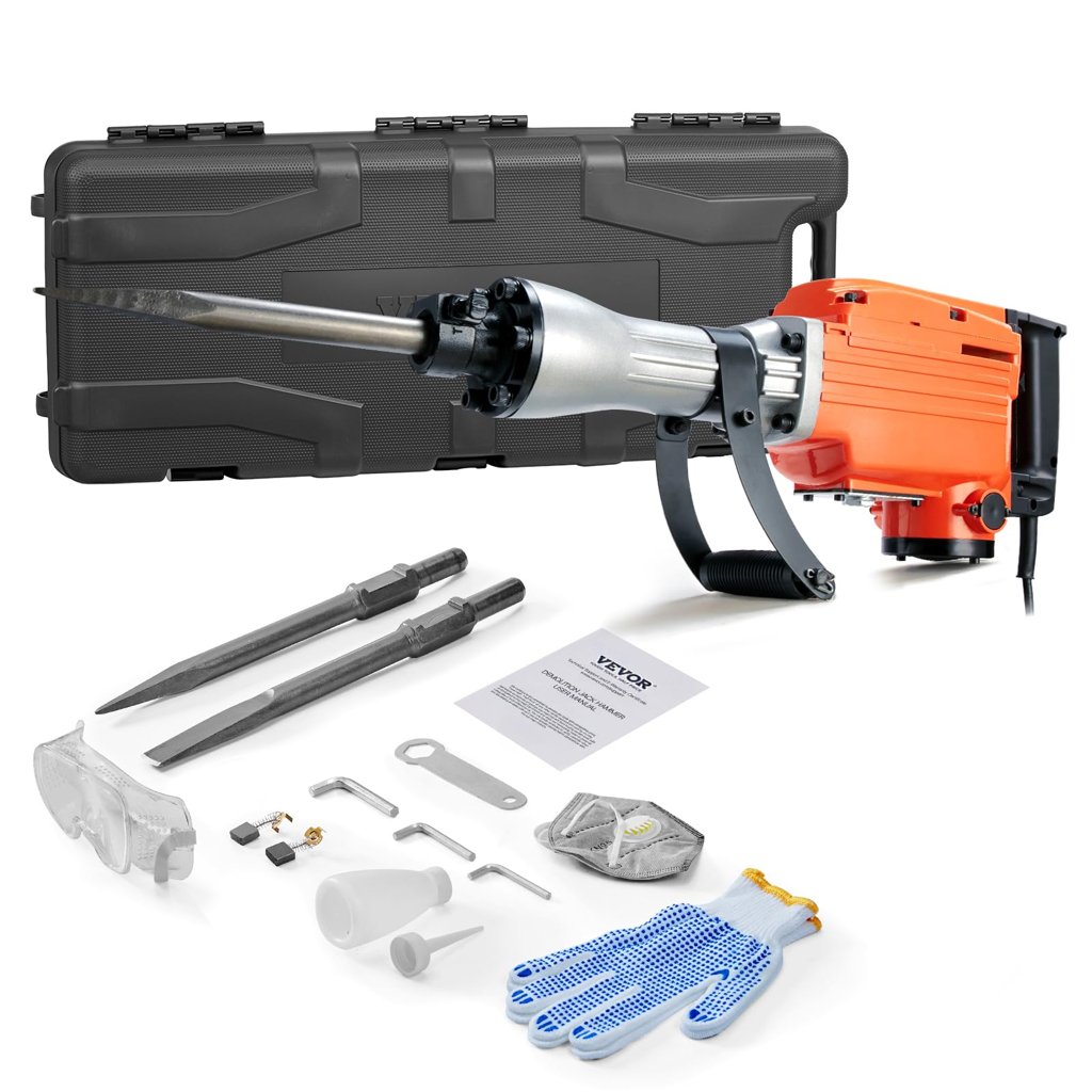 Martillo demoledor VEVOR 2200W: potencia y bajo ruido