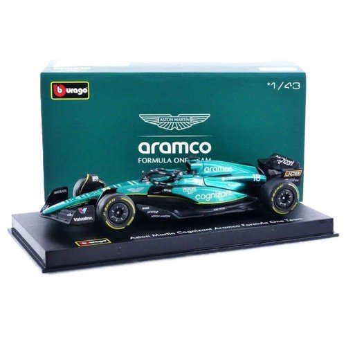 Mini coche de F1 Aston Martin de 1:43 con el número de Alonso