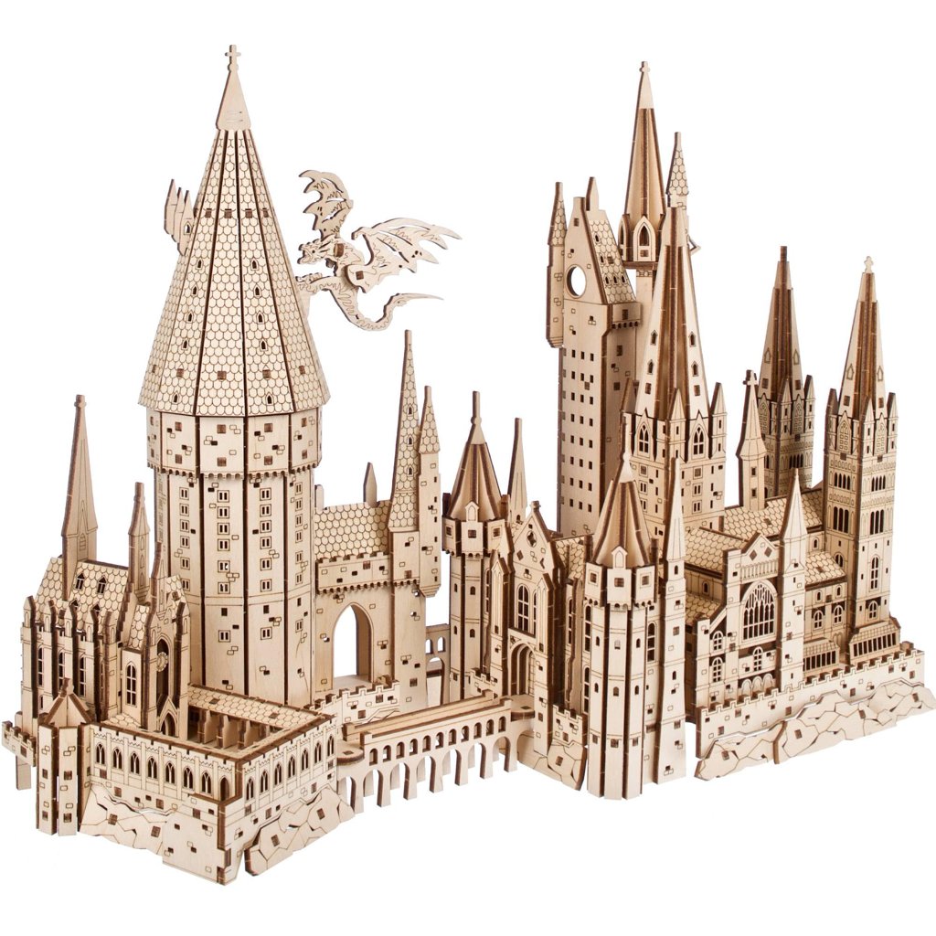 Construye el Castillo de Hogwarts con bloques de madera
