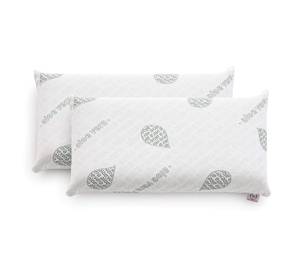 Pack de 2 almohadas viscoelásticas con aloe vera, 75 cm