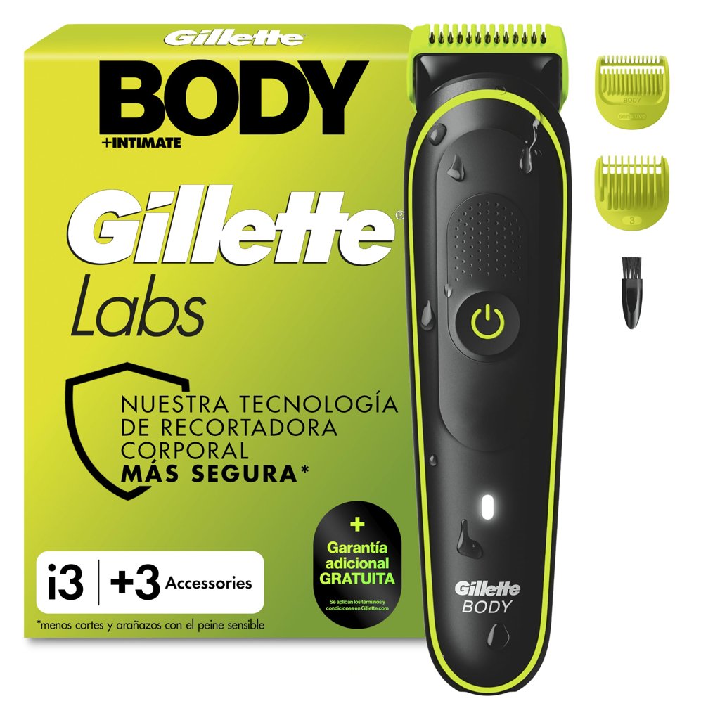 Gillette Labs i3: Recortadora corporal e íntima impermeable