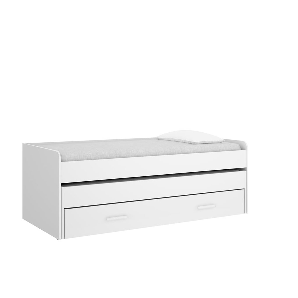 Litera juvenil de madera estilo blanco y roble, perfecta para niños