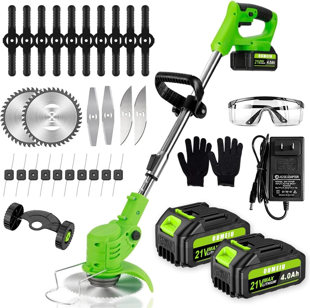 Desbrozadora eléctrica inalámbrica: set completo para tu jardín