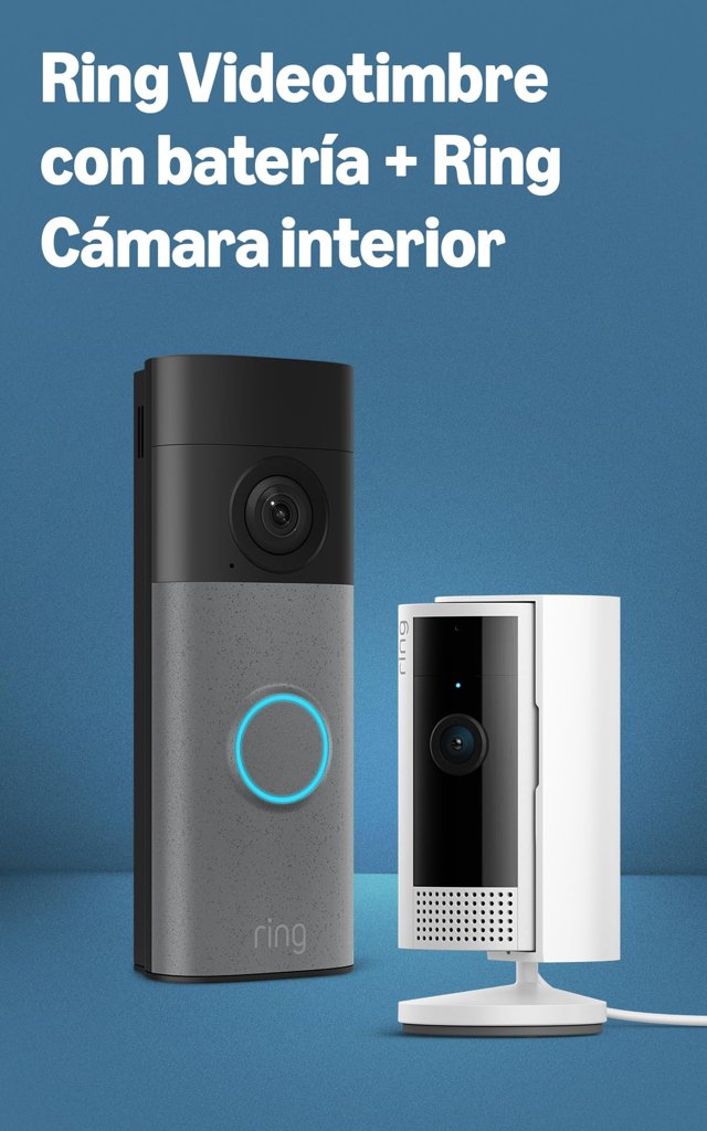 Seguridad inteligente: timbre Ring con cámara interior y batería