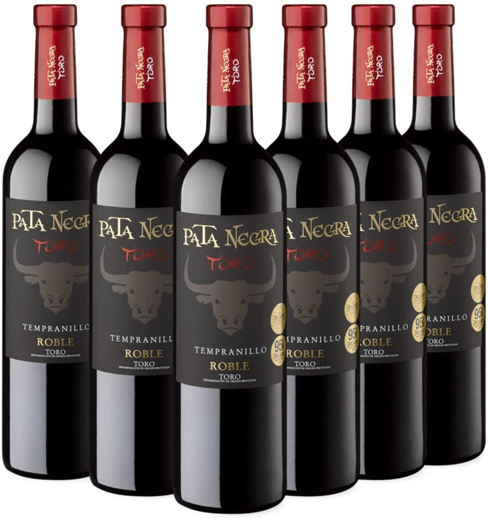 Pata Negra Roble: tinto D.O. Toro en caja de 6, ahora con gran descuento