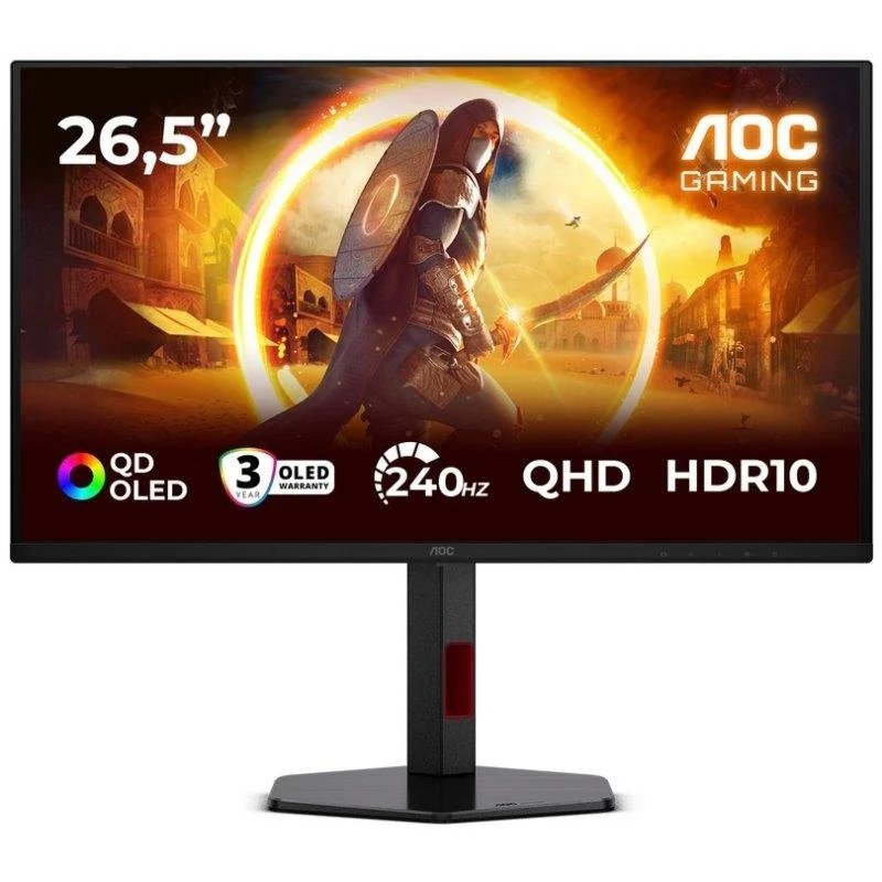 Monitor QD‑OLED 26,5" 240 Hz: imágenes ultra fluidas y colores vibrantes
