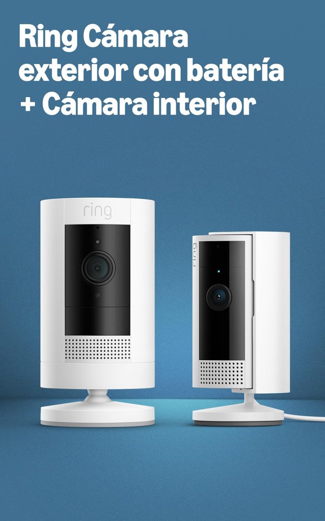 Pack de cámaras Ring: exterior con batería + interior 2ª gen.