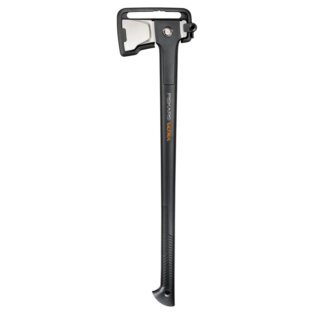 Fiskars Ultra - Hacha U32 para partir troncos grandes con mango- FiberComp y Protector de hoja