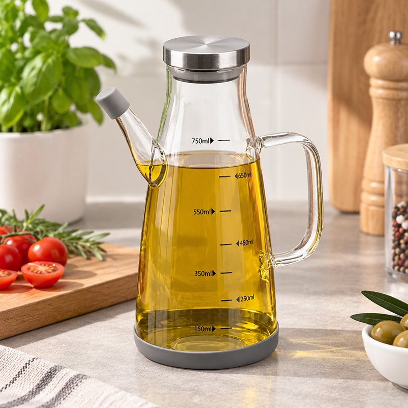 Aceitera de vidrio borosilicato Vivalto 750 ml: elegancia y resistencia