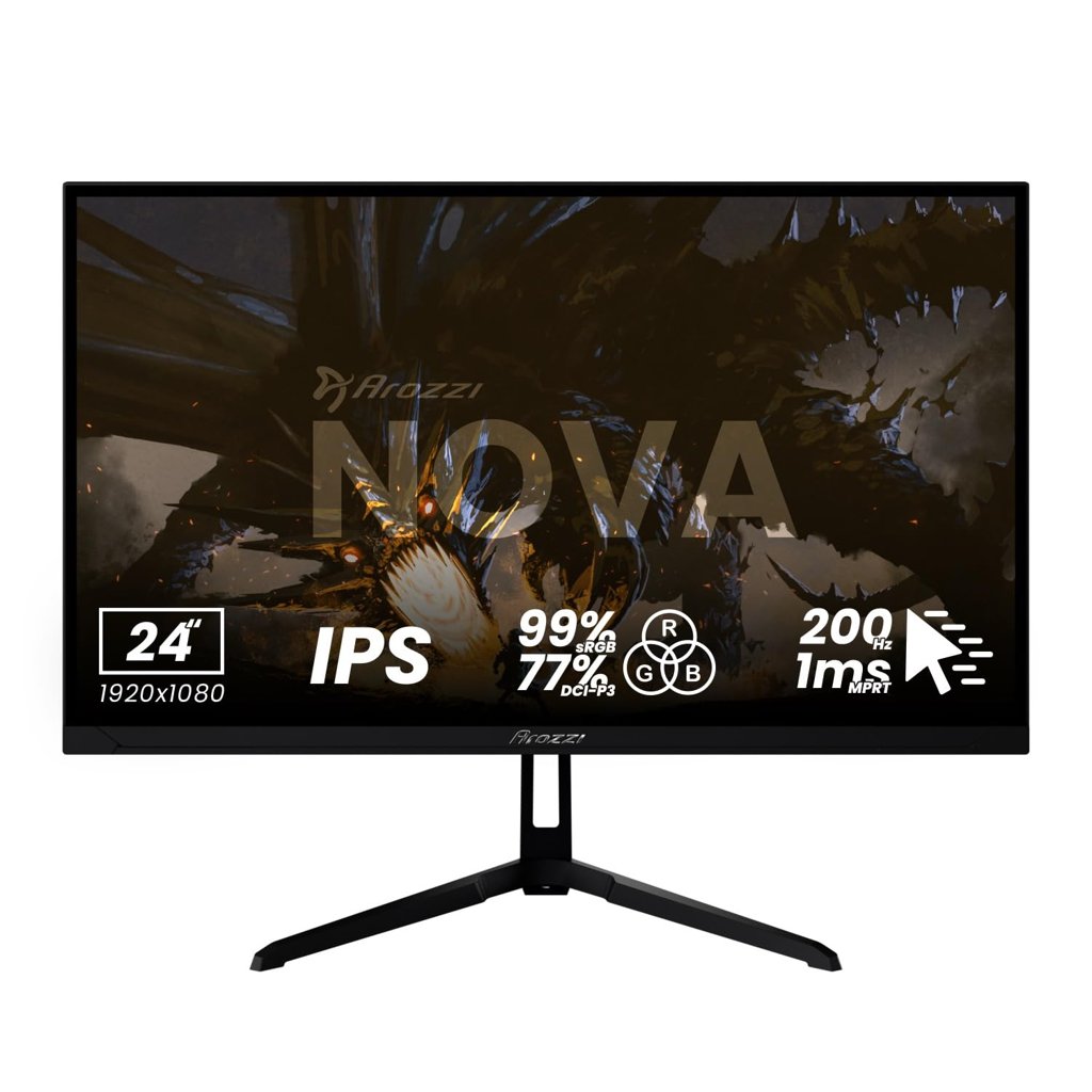 Monitor gaming Arozzi Nova 24" Full HD 200 Hz y 1 ms