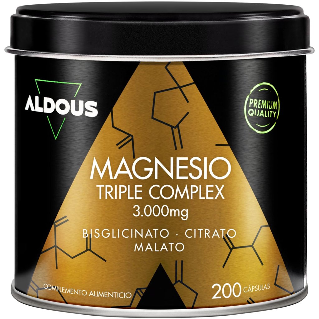 Magnesio Complex 3000 mg: triple fórmula con vitaminas y 3 tipos de magnesio