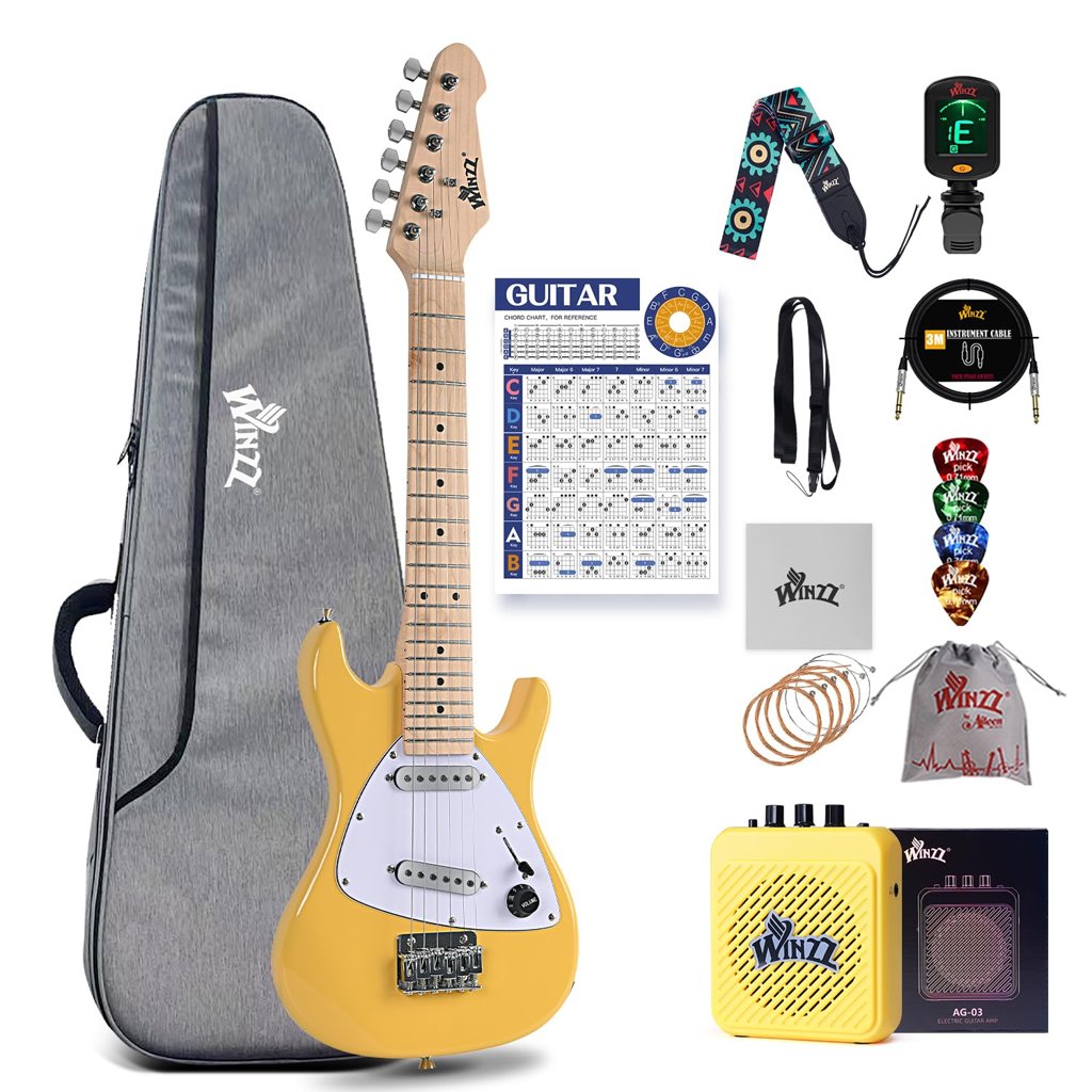 Guitarra eléctrica para niños Winzz – kit completo de 30"