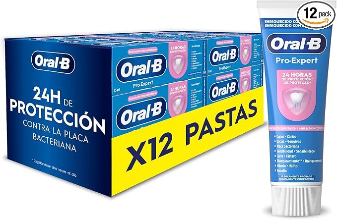 Oral-B Dentífrico Pro-Expert Sensibilidad y Blanqueamiento, Pack 12x75 ml
