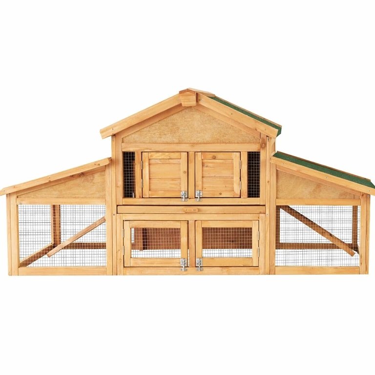 Gallinero exterior de 5‑6 gallinas con techo alto – 180 × 65 × 75 cm