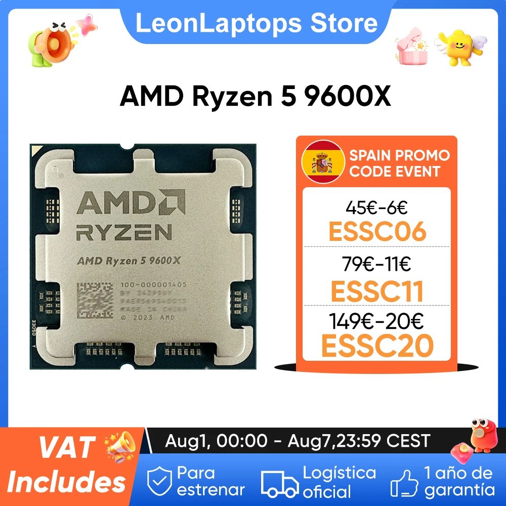 Ryzen 5 9600X al 68% de descuento