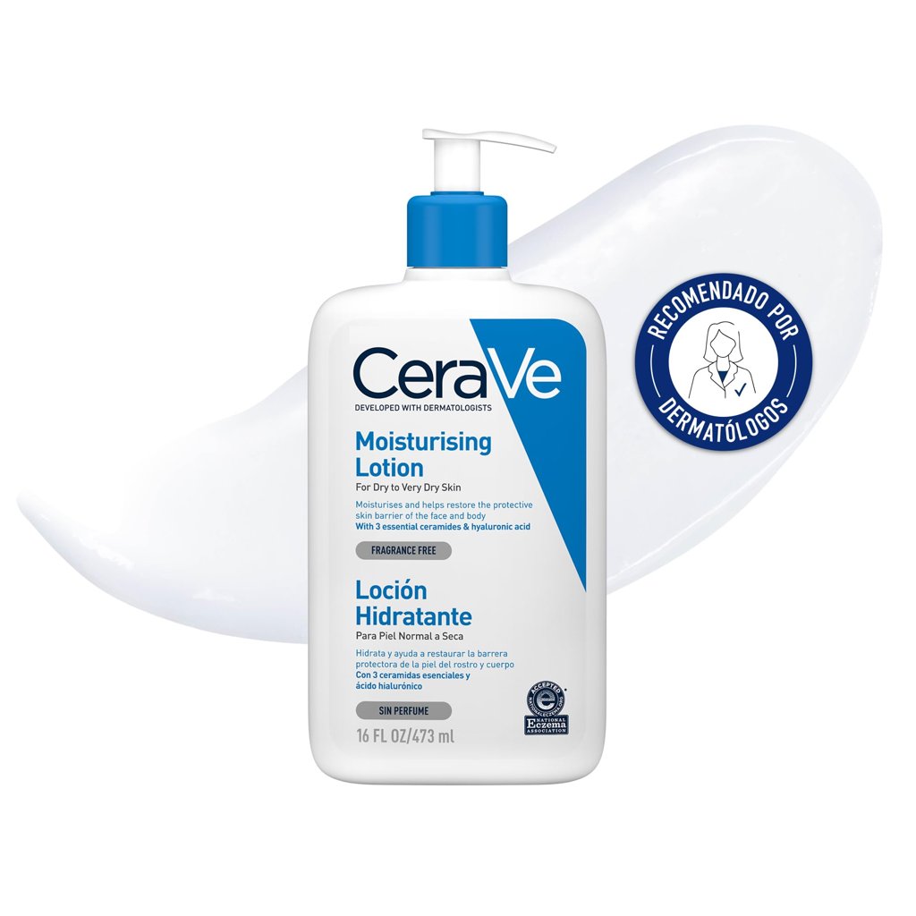 CeraVe Loción Hidratante 473 ml: alivio profundo para piel muy seca