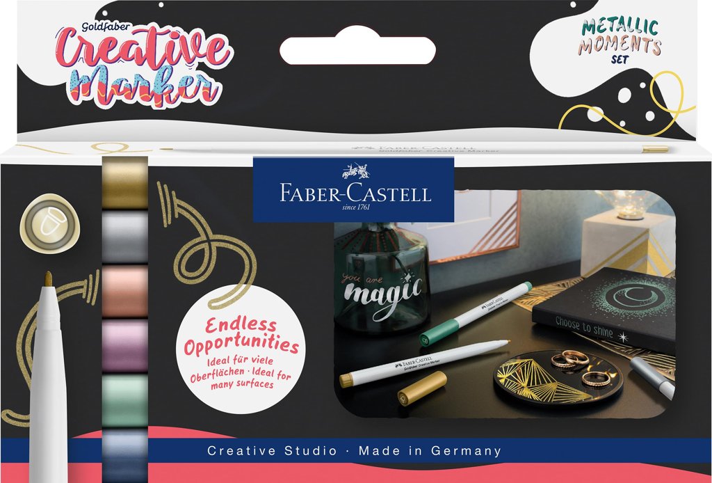 Set de 6 rotuladores metálicos Goldfaber Creative Moments