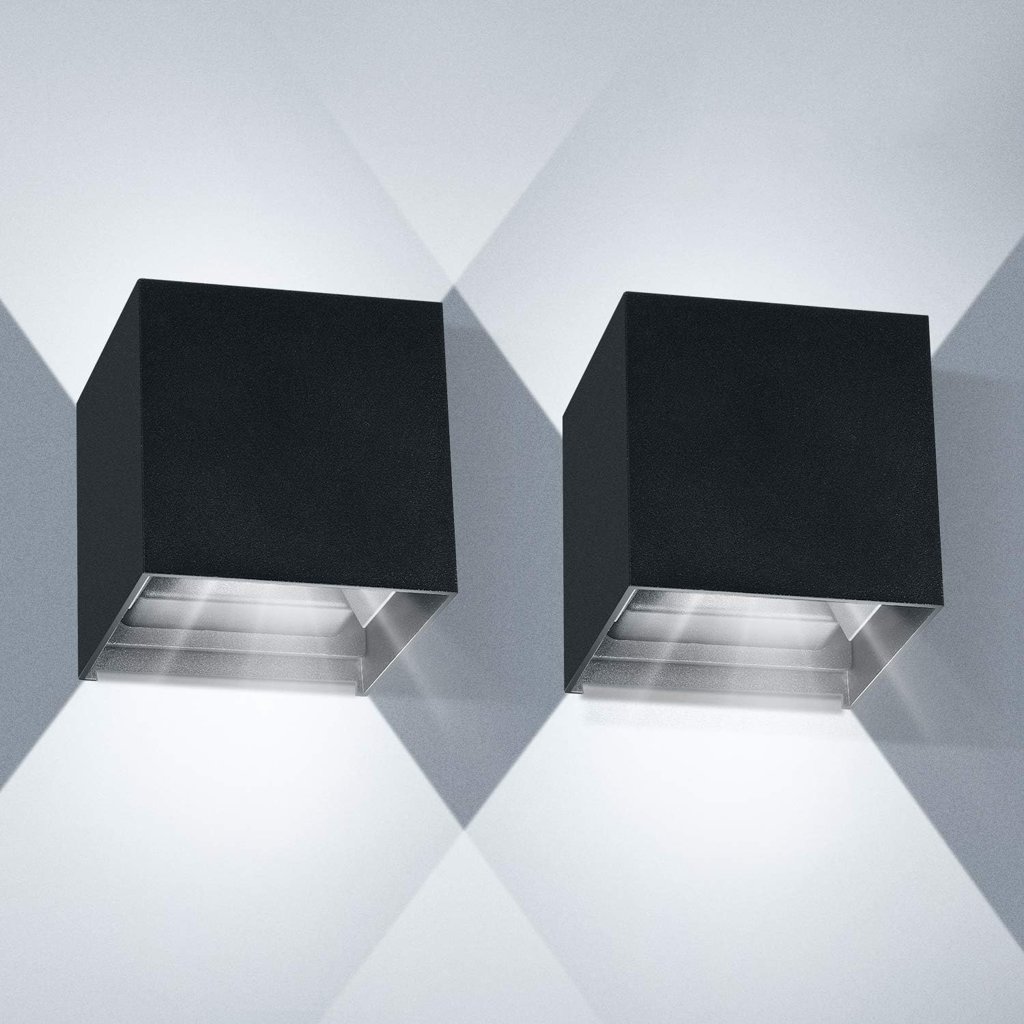 Pack 2 apliques LED 20W blanco frío – luz interior y exterior