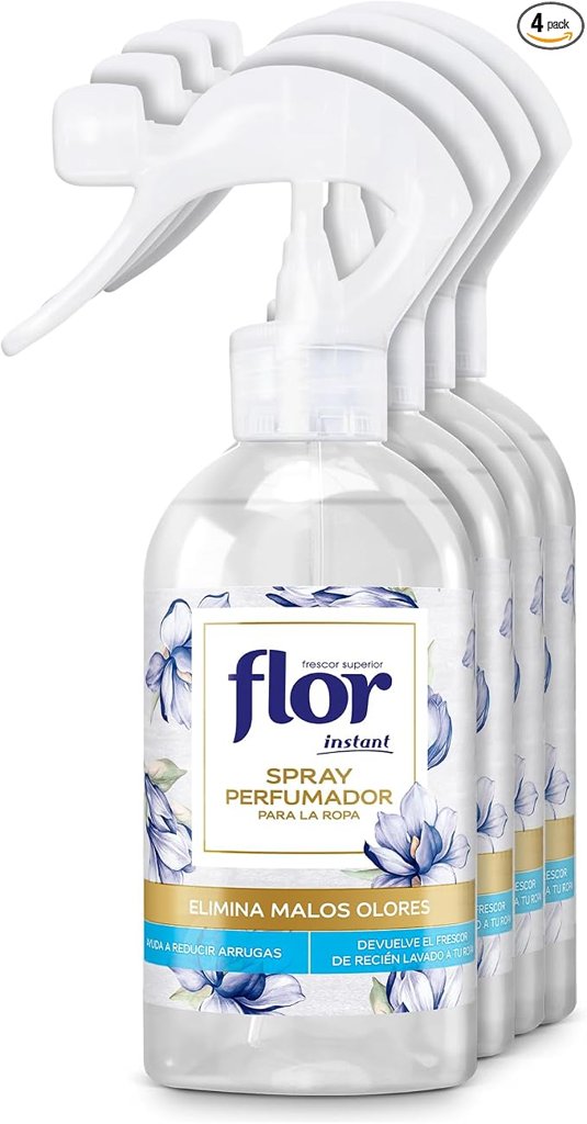 Pack 4× Flor Instant: adiós a los malos olores en la ropa
