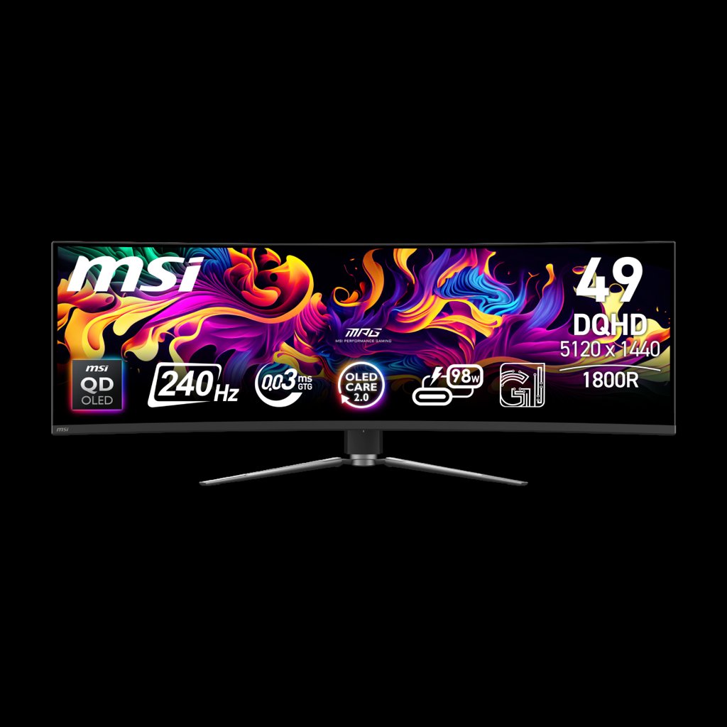 Monitor MSI 49" QD-OLED 240Hz curvo con USB-C 98W