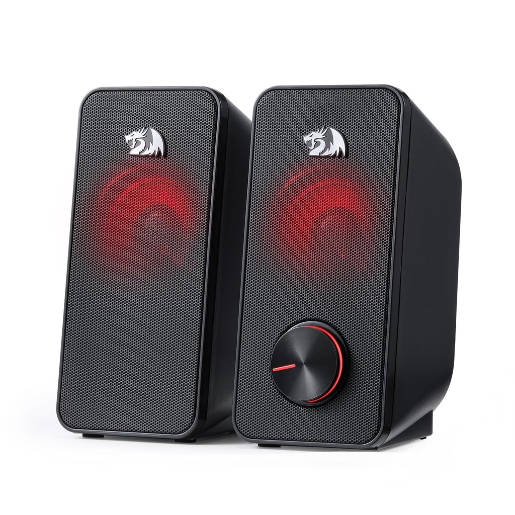 Altavoz Redragon GS500 con retroiluminación roja – Sonido 2.0 para PC