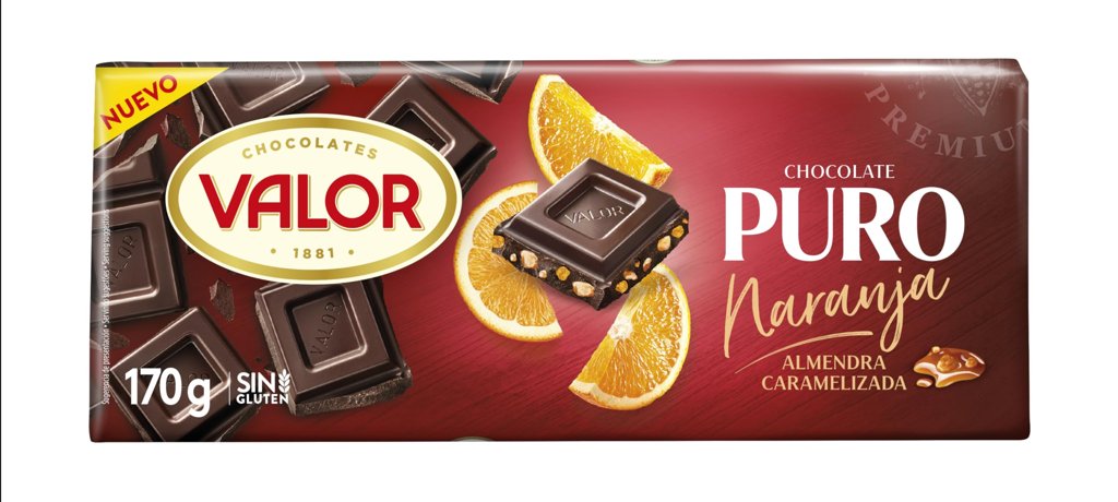 Pack 2 tabletas de chocolate puro con naranja y almendras caramelizadas