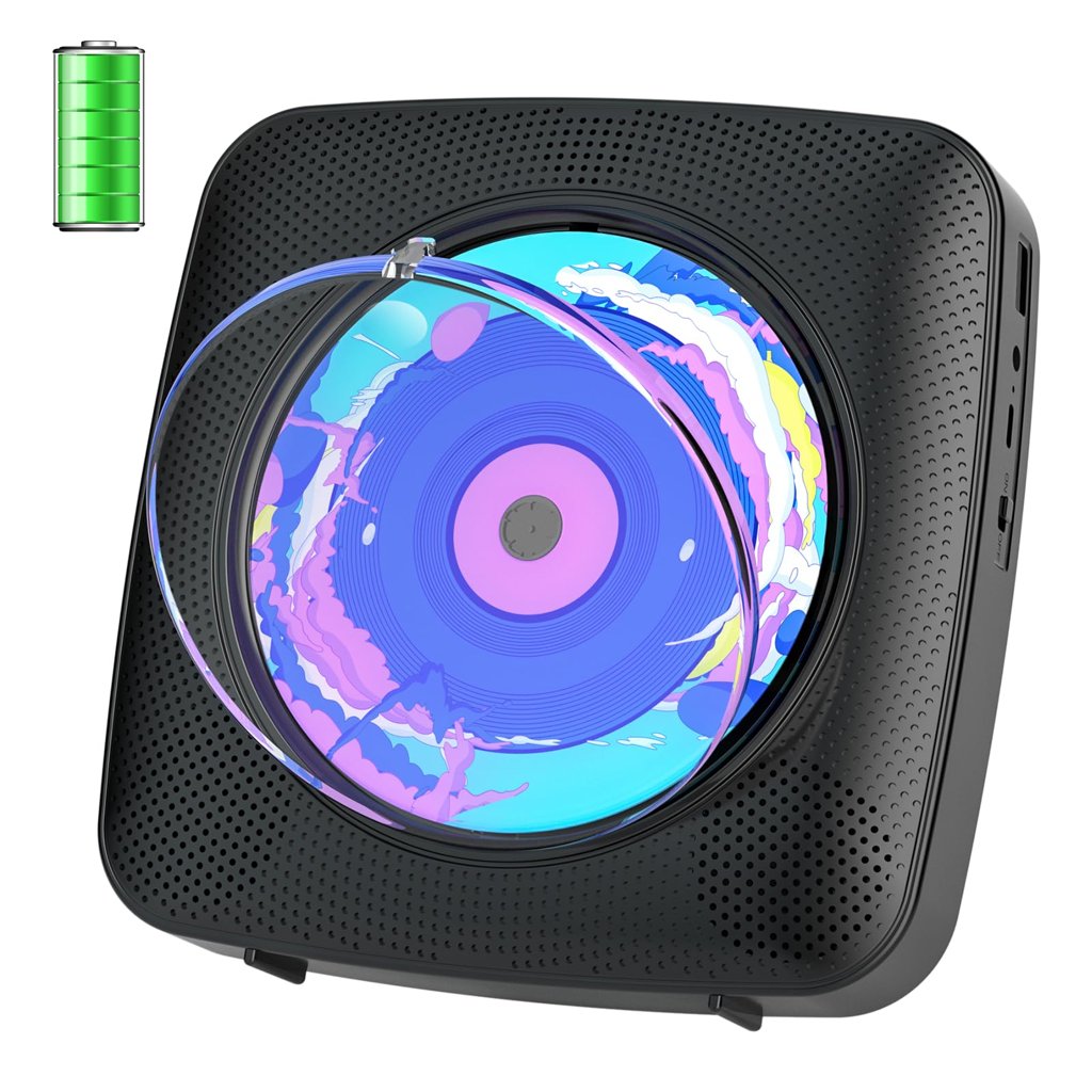 Reproductor de CD portátil con Bluetooth y altavoces por 31,75€
