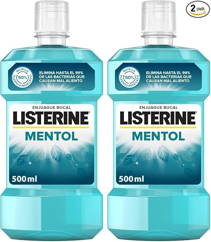 Pack de 2 Listerine Cool Mint: frescura y blancura dental