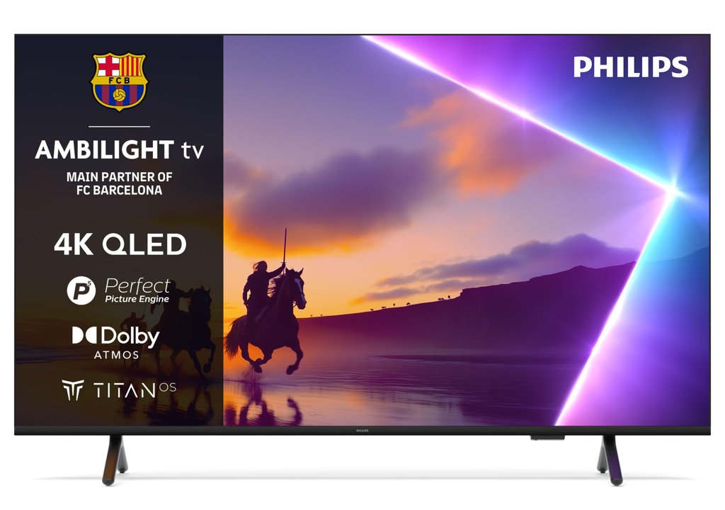 TV Philips 75'' QLED con Ambilight y Titan OS: calidad premium