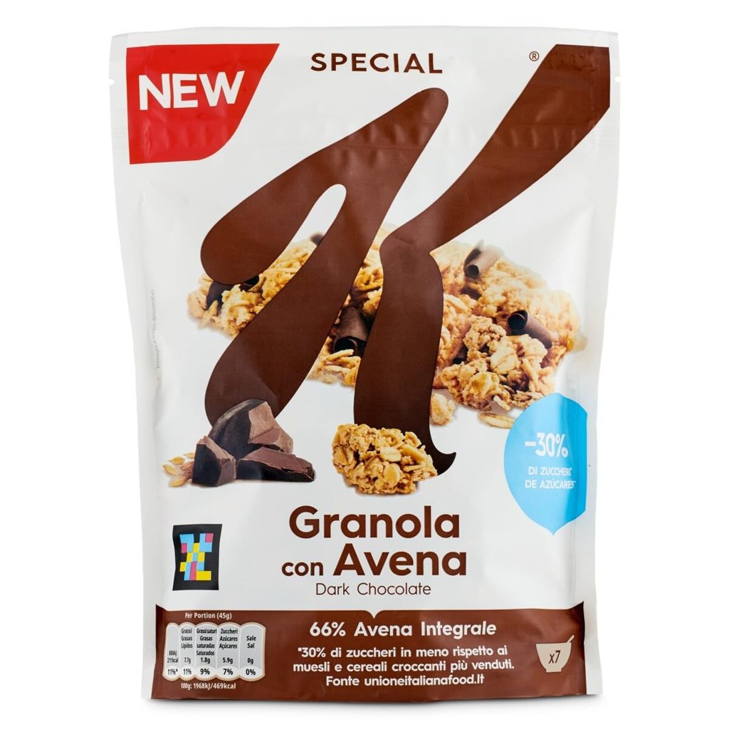 Granola con avena y chocolate