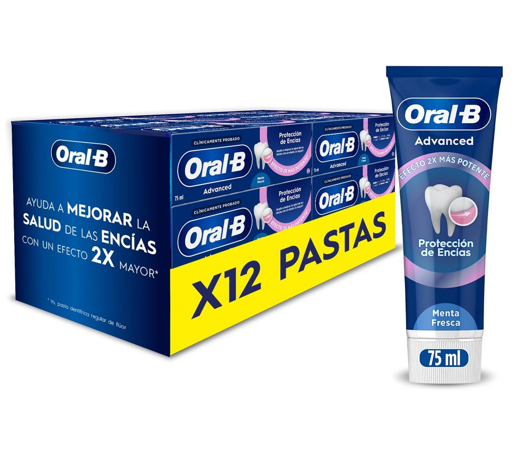 Pack 12 de pasta Oral-B Advanced para dientes sensibles