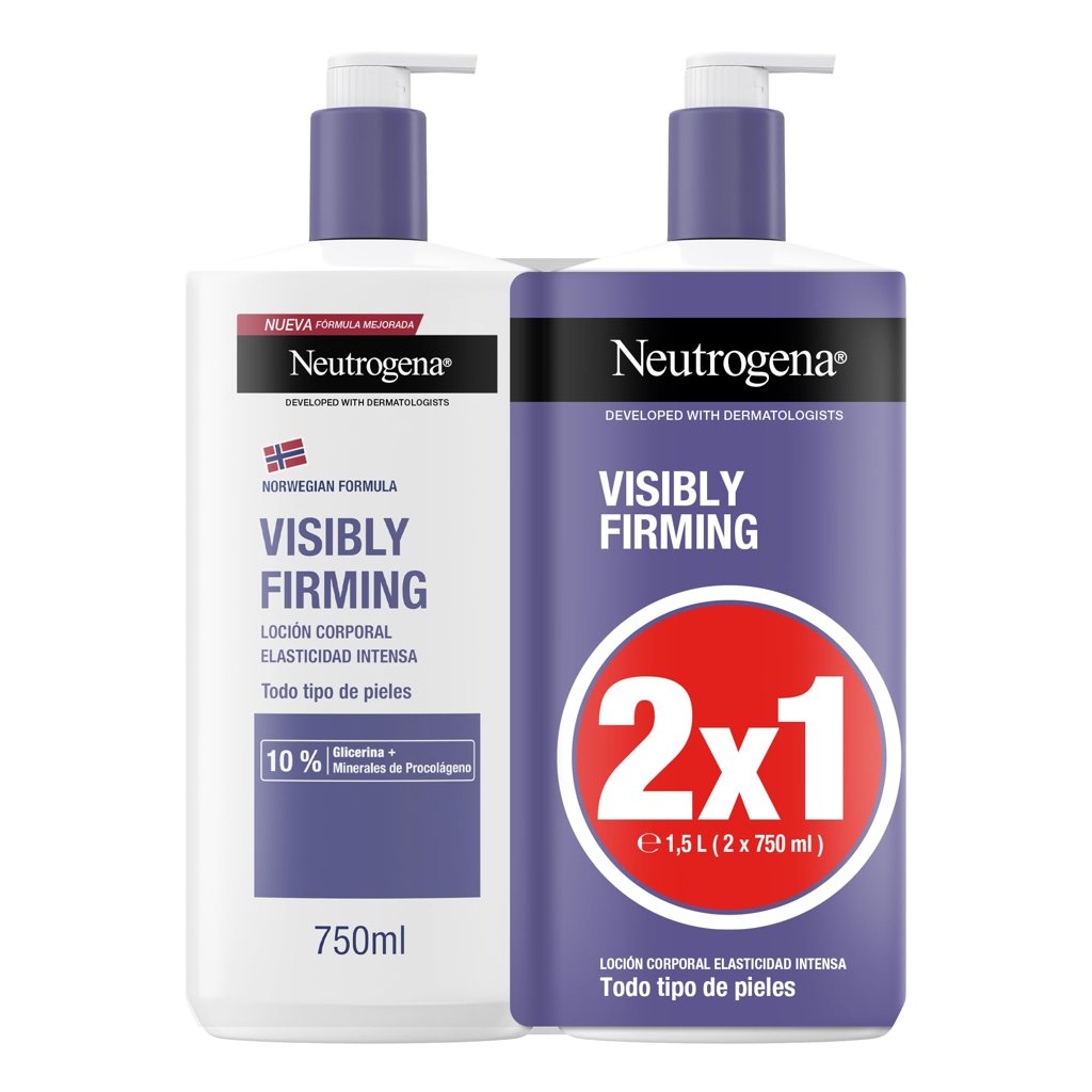 Crema corporal reafirmante Neutrogena Textura Ligera, 2×750 ml