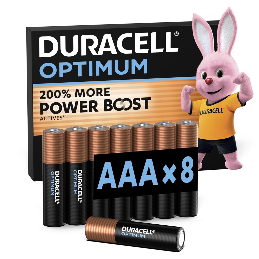 Pack de 8 pilas Duracell Optimum AAA: energía duradera