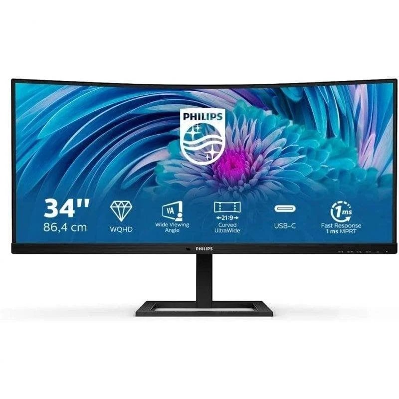 Pantalla curva Philips 34" WQHD+ con 100 Hz y FreeSync