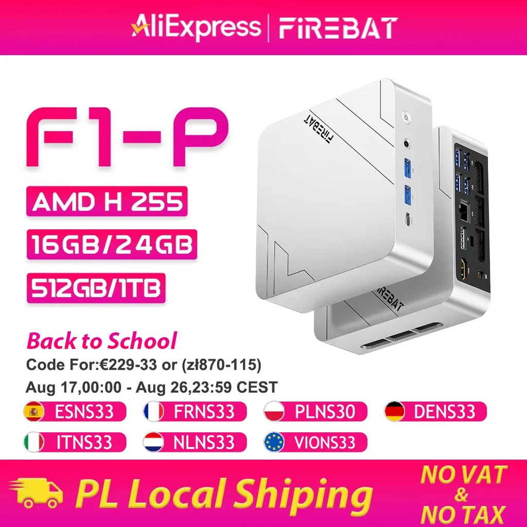 Mini PC Firebat F1P con Ryzen 7 y 16GB a precio reducido