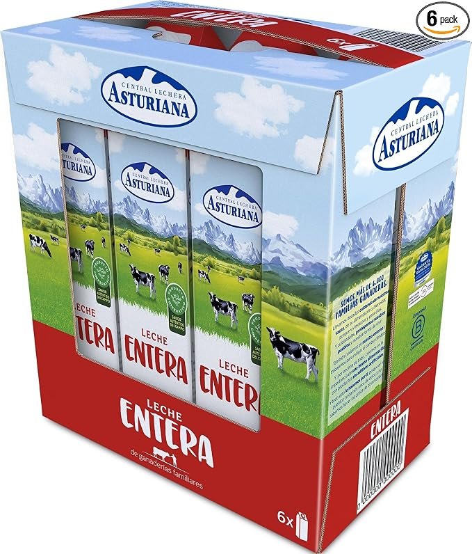 Ahorra más de la mitad en leche entera UHT de 6 litros