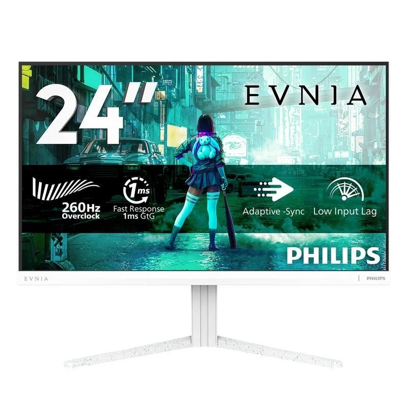 Monitor Gaming Philips Evnia 24" Full HD 260 Hz y 0,3 ms IPS