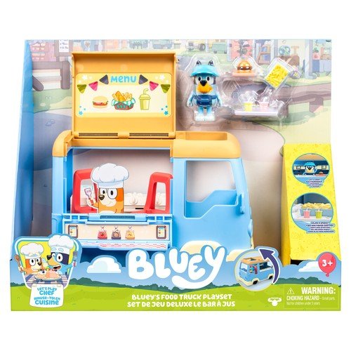Set Bluey Food Truck con camión abatible y figuras articuladas