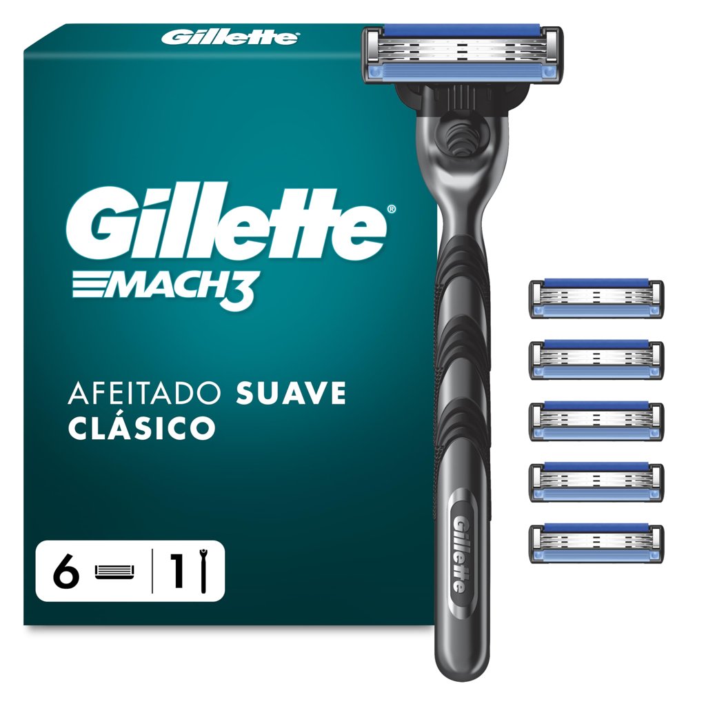 Gillette Mach3 con 6 recambios: afeitado suave y sin irritaciones