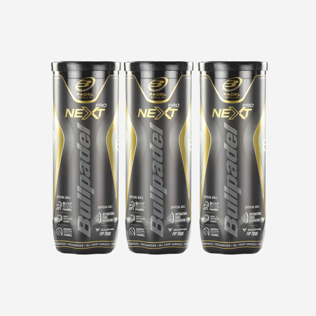 Tripack de pelotas Bullpadel FIP Next Pro con 30% de descuento