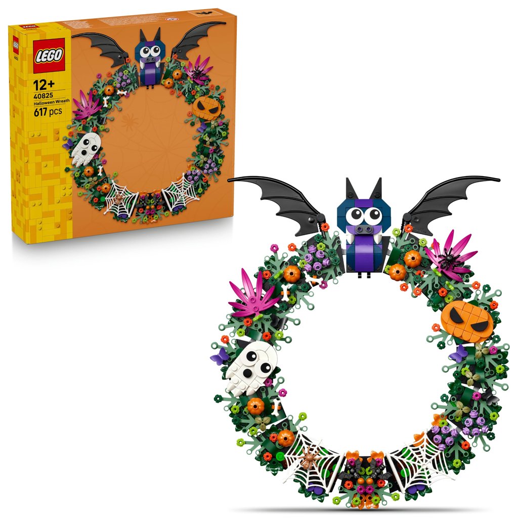 Set LEGO Corona de Halloween: calabazas y murciélagos