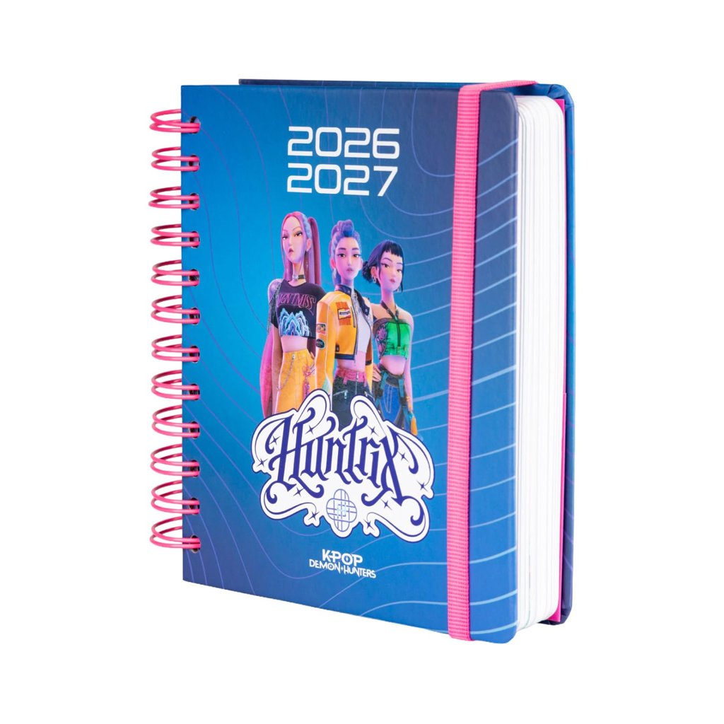 Agenda Escolar 2026/27 K‑Pop – Día por página, diseño vibrante